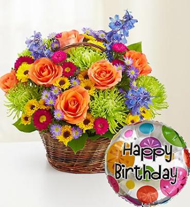 Beautiful Basket to Say Happy Birthday : Easley, SC Florist : Same Day  Flower Delivery for any occasion